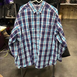Ariat Men's Purple and Blue Plaid Dress Shirt